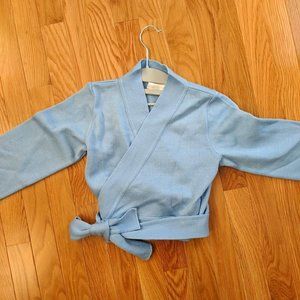 Eurotard Girl’s M Light Blue Wrap Ballet Sweater